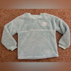 Disney Authentic Fleece Spirit Jersey Aqua Size Medium Girls